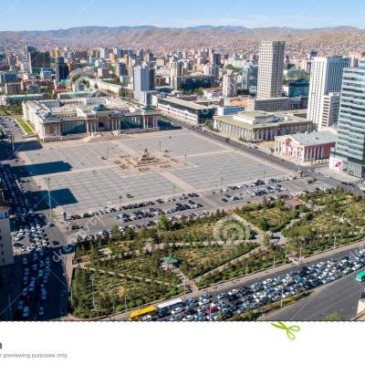 Mongolia capital ulaanbaatar city view aerial ulan bator 118762028